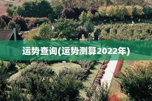运势查询(运势测算2022年)