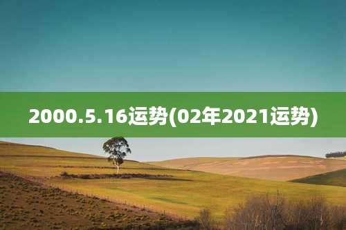 2000.5.16运势(02年2021运势)