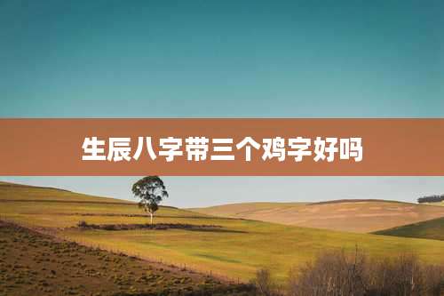 生辰八字带三个鸡字好吗