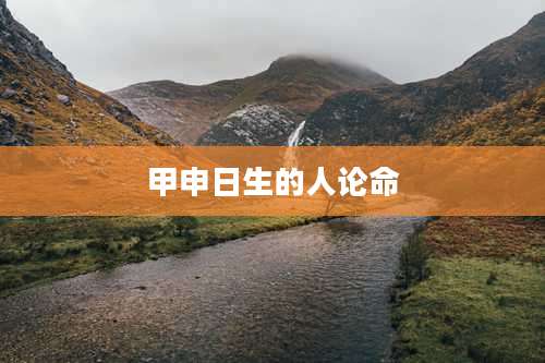 甲申日生的人论命