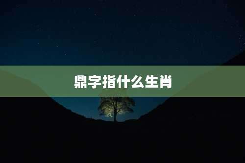 鼎字指什么生肖