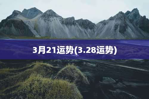 3月21运势(3.28运势)