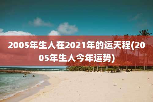 2005年生人在2021年的运天程(2005年生人今年运势)