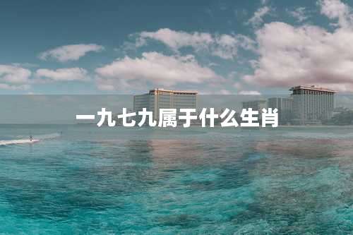 一九七九属于什么生肖