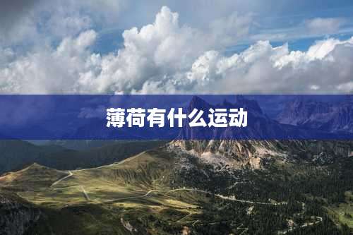 薄荷有什么运动