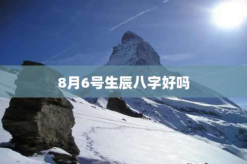 8月6号生辰八字好吗