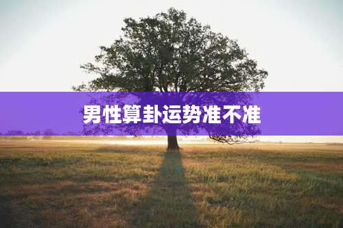男性算卦运势准不准