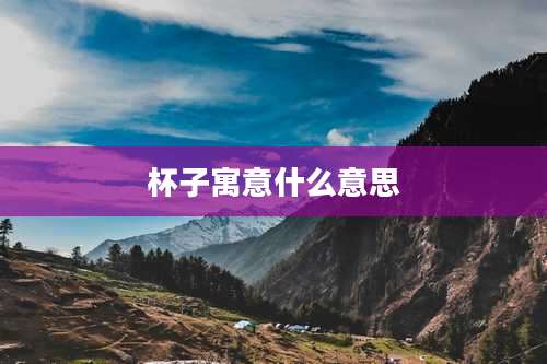 杯子寓意什么意思