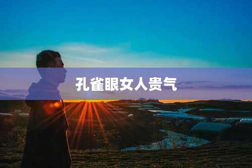 孔雀眼女人贵气