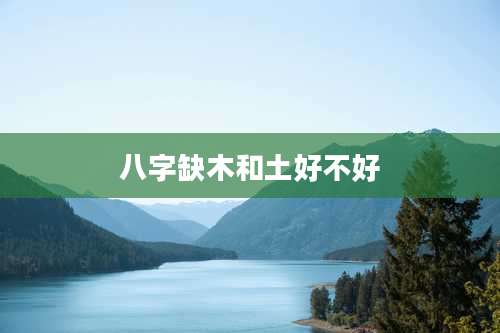 八字缺木和土好不好