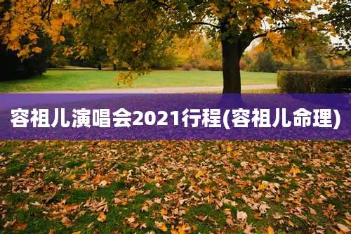 容祖儿演唱会2021行程(容祖儿命理)