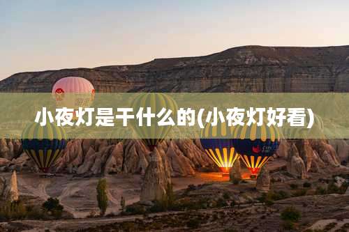小夜灯是干什么的(小夜灯好看)