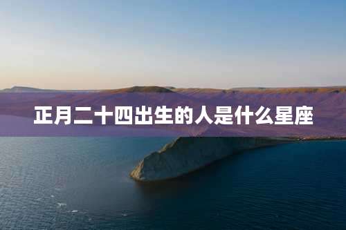 正月二十四出生的人是什么星座