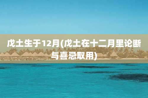 戊土生于12月(戊土在十二月里论断与喜忌取用)