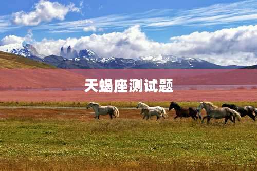 天蝎座测试题