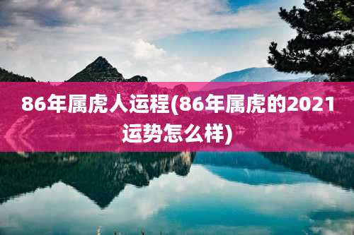 86年属虎人运程(86年属虎的2021运势怎么样)