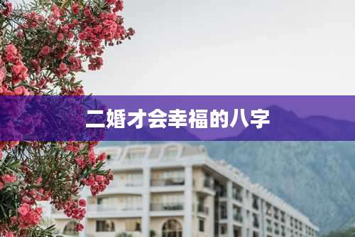 二婚才会幸福的八字