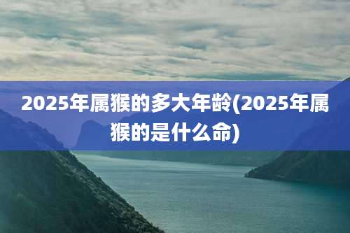 2025年属猴的多大年龄(2025年属猴的是什么命)