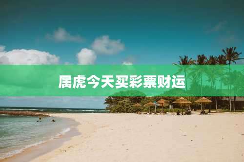 属虎今天买彩票财运