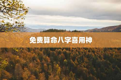 免费算命八字喜用神