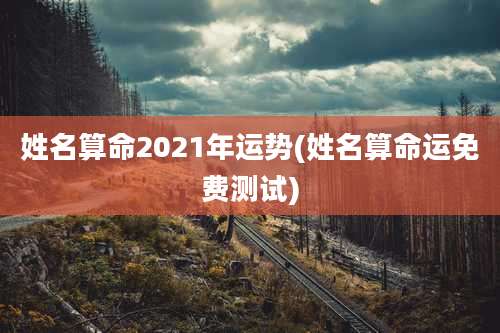 姓名算命2021年运势(姓名算命运免费测试)