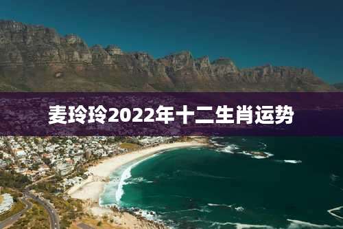 麦玲玲2022年十二生肖运势