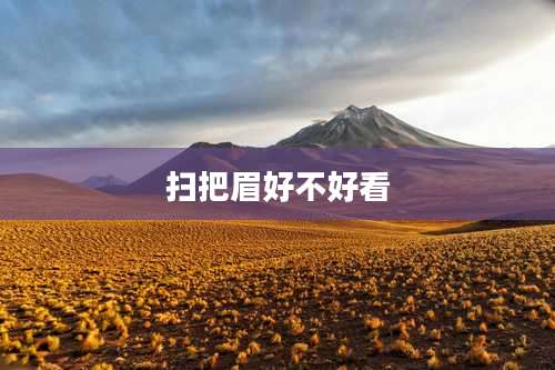 扫把眉好不好看