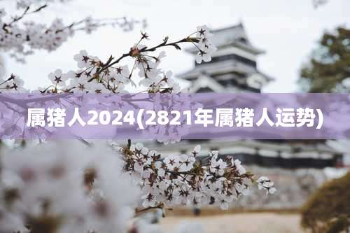 属猪人2024(2821年属猪人运势)