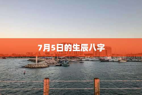 7月5日的生辰八字
