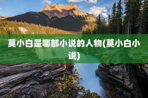 莫小白是哪部小说的人物(莫小白小说)