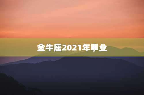 金牛座2021年事业