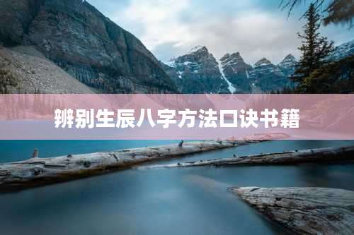辨别生辰八字方法口诀书籍