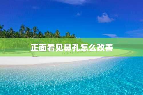 正面看见鼻孔怎么改善