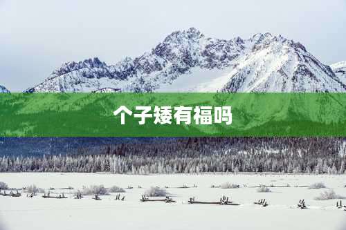 个子矮有福吗