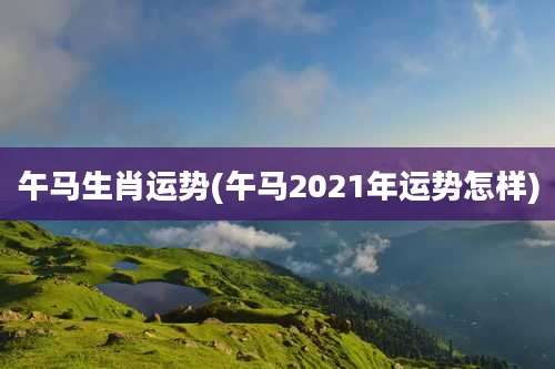 午马生肖运势(午马2021年运势怎样)