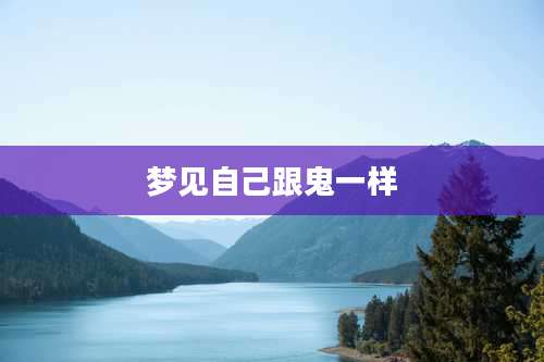 梦见自己跟鬼一样