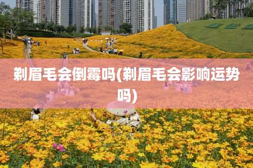 剃眉毛会倒霉吗(剃眉毛会影响运势吗)