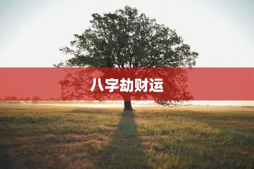八字劫财运