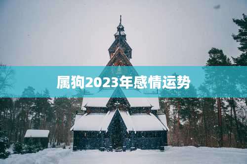 属狗2023年感情运势