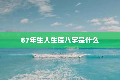 87年生人生辰八字是什么