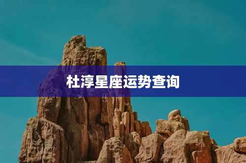 杜淳星座运势查询