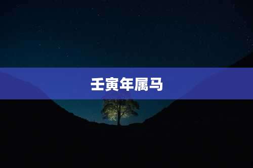 壬寅年属马