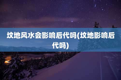 坟地风水会影响后代吗(坟地影响后代吗)