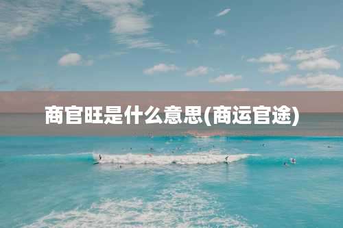 商官旺是什么意思(商运官途)