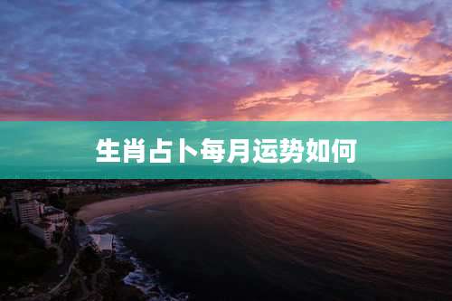 生肖占卜每月运势如何