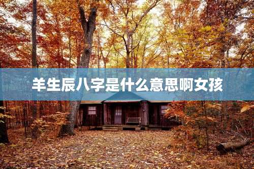 羊生辰八字是什么意思啊女孩