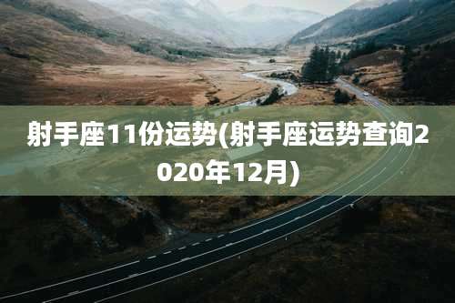 射手座11份运势(射手座运势查询2020年12月)