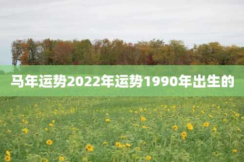 马年运势2022年运势1990年出生的