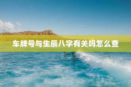 车牌号与生辰八字有关吗怎么查