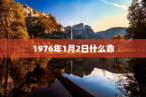1976年1月2日什么命